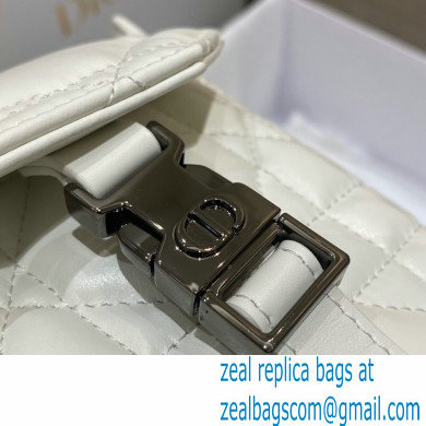 Dior Small Diorcamp Bag in Macrocannage Calfskin White 2022 - Click Image to Close