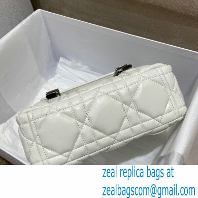 Dior Small Diorcamp Bag in Macrocannage Calfskin White 2022 - Click Image to Close