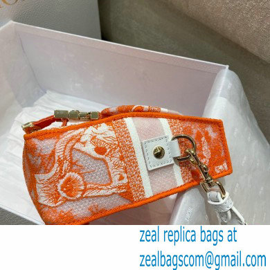 Dior Small Diorcamp Bag in Toile de Jouy Transparent Canvas Fluorescent Orange 2022 - Click Image to Close