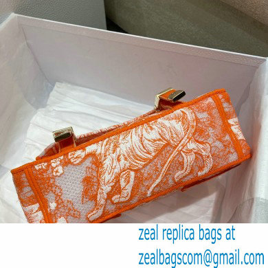 Dior Small Diorcamp Bag in Toile de Jouy Transparent Canvas Fluorescent Orange 2022