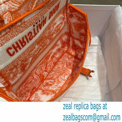 Dior Small Diorcamp Bag in Toile de Jouy Transparent Canvas Fluorescent Orange 2022 - Click Image to Close