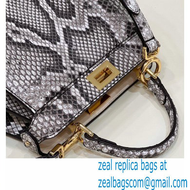 Fendi Python Peekaboo ISeeU Petite Bag 2022 - Click Image to Close