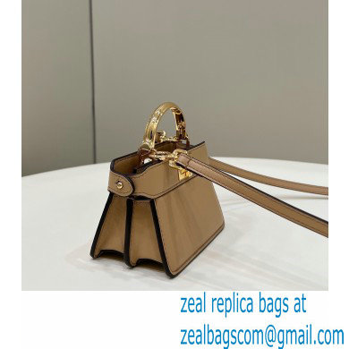 Fendi padded nappa leather Peekaboo ISeeU Micro Bag Apricot 2022 - Click Image to Close