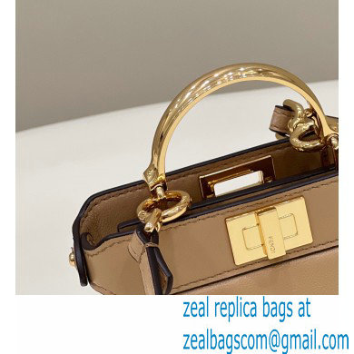 Fendi padded nappa leather Peekaboo ISeeU Micro Bag Apricot 2022