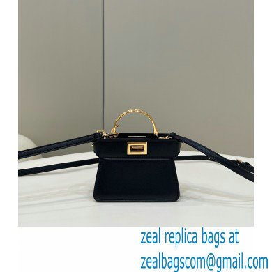 Fendi padded nappa leather Peekaboo ISeeU Micro Bag Black 2022 - Click Image to Close
