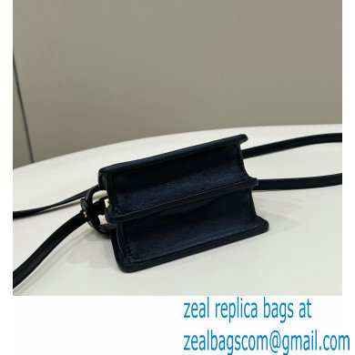 Fendi padded nappa leather Peekaboo ISeeU Micro Bag Black 2022
