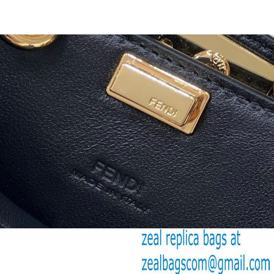 Fendi padded nappa leather Peekaboo ISeeU Micro Bag Black 2022 - Click Image to Close