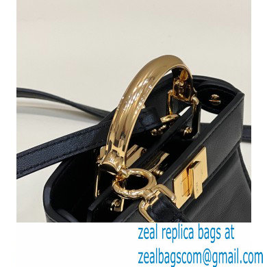 Fendi padded nappa leather Peekaboo ISeeU Micro Bag Black 2022 - Click Image to Close