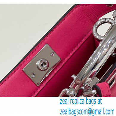 Fendi padded nappa leather Peekaboo ISeeU Micro Bag Fuchsia 2022