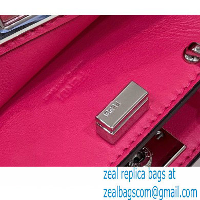 Fendi padded nappa leather Peekaboo ISeeU Micro Bag Fuchsia 2022 - Click Image to Close