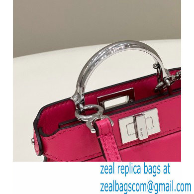 Fendi padded nappa leather Peekaboo ISeeU Micro Bag Fuchsia 2022