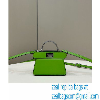 Fendi padded nappa leather Peekaboo ISeeU Micro Bag Green 2022 - Click Image to Close