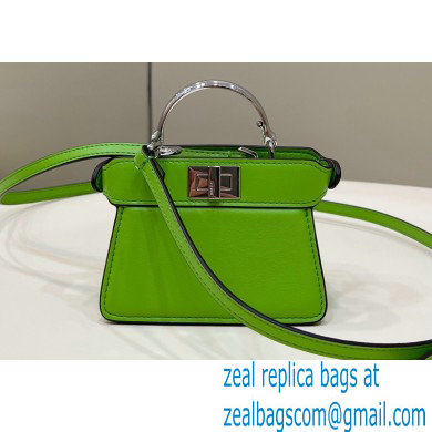 Fendi padded nappa leather Peekaboo ISeeU Micro Bag Green 2022