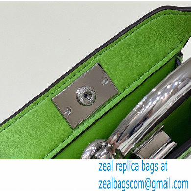 Fendi padded nappa leather Peekaboo ISeeU Micro Bag Green 2022 - Click Image to Close