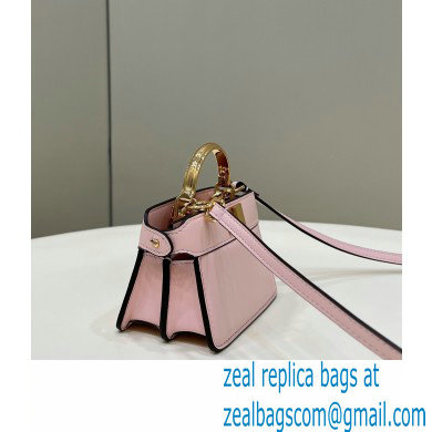 Fendi padded nappa leather Peekaboo ISeeU Micro Bag Pink 2022