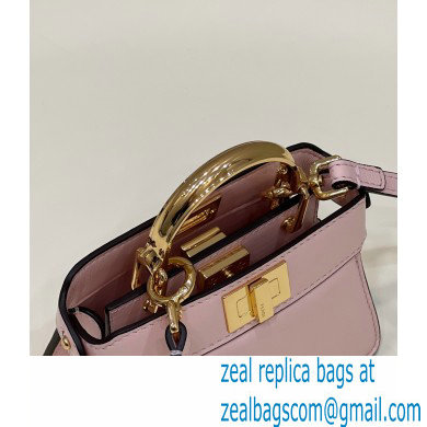 Fendi padded nappa leather Peekaboo ISeeU Micro Bag Pink 2022