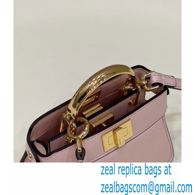 Fendi padded nappa leather Peekaboo ISeeU Micro Bag Pink 2022 - Click Image to Close