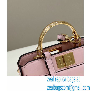 Fendi padded nappa leather Peekaboo ISeeU Micro Bag Pink 2022