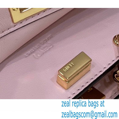 Fendi padded nappa leather Peekaboo ISeeU Micro Bag Pink 2022