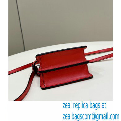 Fendi padded nappa leather Peekaboo ISeeU Micro Bag Red 2022
