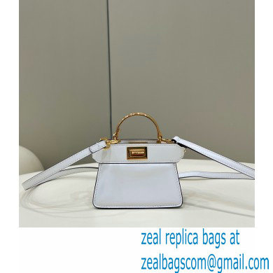 Fendi padded nappa leather Peekaboo ISeeU Micro Bag White 2022 - Click Image to Close