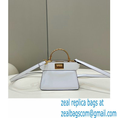 Fendi padded nappa leather Peekaboo ISeeU Micro Bag White 2022