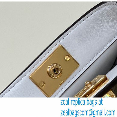 Fendi padded nappa leather Peekaboo ISeeU Micro Bag White 2022 - Click Image to Close