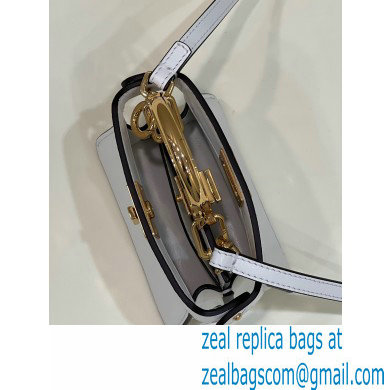 Fendi padded nappa leather Peekaboo ISeeU Micro Bag White 2022