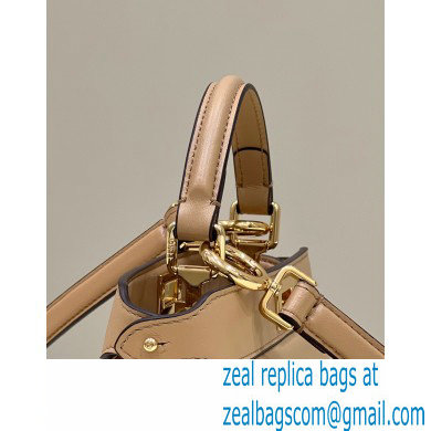 Fendi padded nappa leather Peekaboo ISeeU Petite Bag Apricot 2022 - Click Image to Close