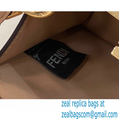 Fendi padded nappa leather Peekaboo ISeeU Petite Bag Apricot 2022