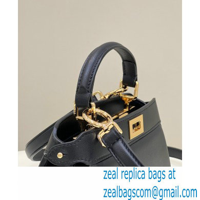 Fendi padded nappa leather Peekaboo ISeeU Petite Bag Black 2022