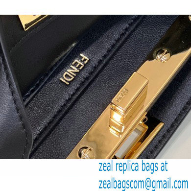 Fendi padded nappa leather Peekaboo ISeeU Petite Bag Black 2022 - Click Image to Close