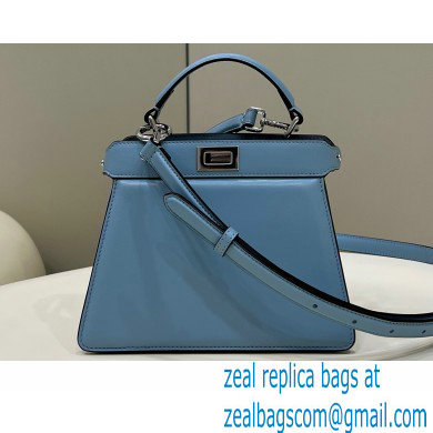 Fendi padded nappa leather Peekaboo ISeeU Petite Bag Blue 2022