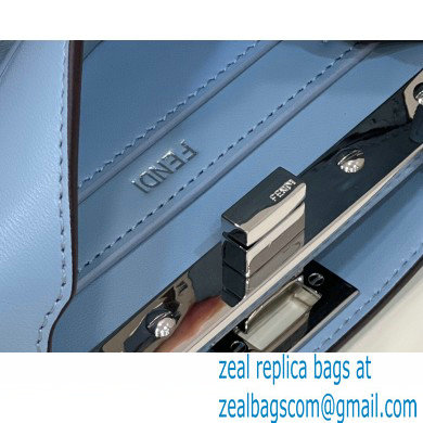 Fendi padded nappa leather Peekaboo ISeeU Petite Bag Blue 2022 - Click Image to Close