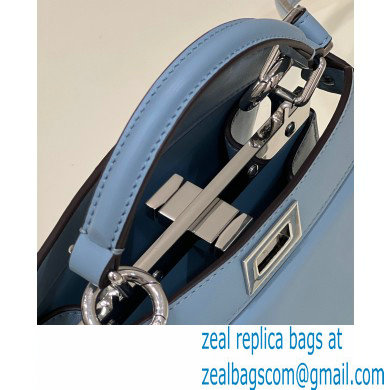 Fendi padded nappa leather Peekaboo ISeeU Petite Bag Blue 2022