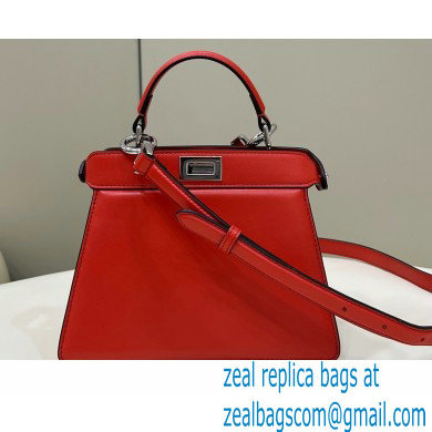 Fendi padded nappa leather Peekaboo ISeeU Petite Bag Red 2022