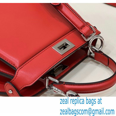 Fendi padded nappa leather Peekaboo ISeeU Petite Bag Red 2022