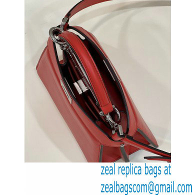 Fendi padded nappa leather Peekaboo ISeeU Petite Bag Red 2022