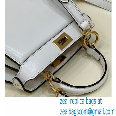 Fendi padded nappa leather Peekaboo ISeeU Petite Bag White 2022