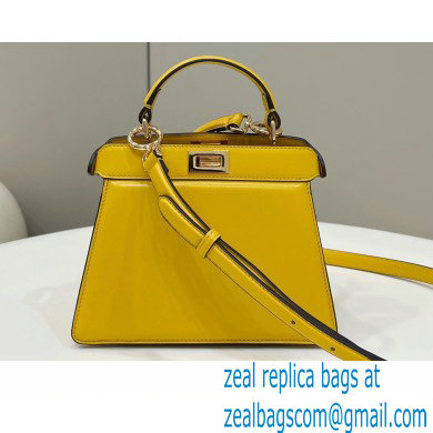 Fendi padded nappa leather Peekaboo ISeeU Petite Bag Yellow 2022 - Click Image to Close