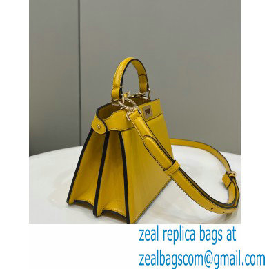 Fendi padded nappa leather Peekaboo ISeeU Petite Bag Yellow 2022 - Click Image to Close