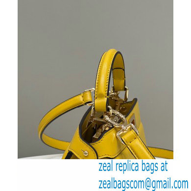 Fendi padded nappa leather Peekaboo ISeeU Petite Bag Yellow 2022 - Click Image to Close