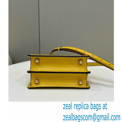 Fendi padded nappa leather Peekaboo ISeeU Petite Bag Yellow 2022 - Click Image to Close