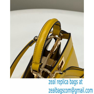 Fendi padded nappa leather Peekaboo ISeeU Petite Bag Yellow 2022