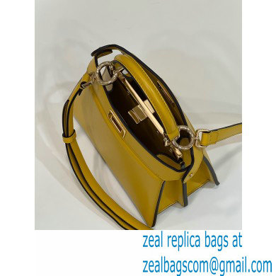 Fendi padded nappa leather Peekaboo ISeeU Petite Bag Yellow 2022 - Click Image to Close