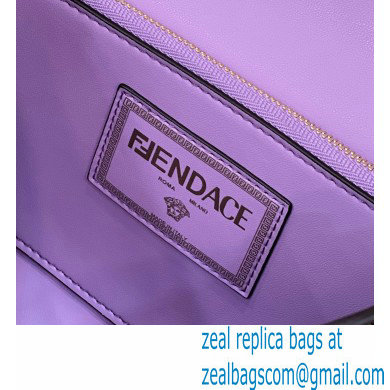 Fendi x Versace Fendace La Medusa Medium Handbag Gold Baroque print Blue 2022 - Click Image to Close