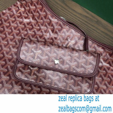 Goyard Boheme Hobo Bag Burgundy