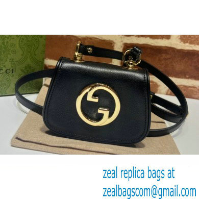 Gucci Blondie card case wallet 698635 leather Black 2022