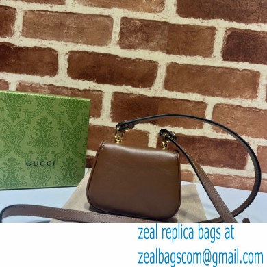 Gucci Blondie card case wallet 698635 leather Coffee 2022
