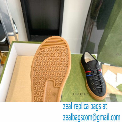 Gucci Cotton Canvas Interlocking G Low-top sneakers Black 2022